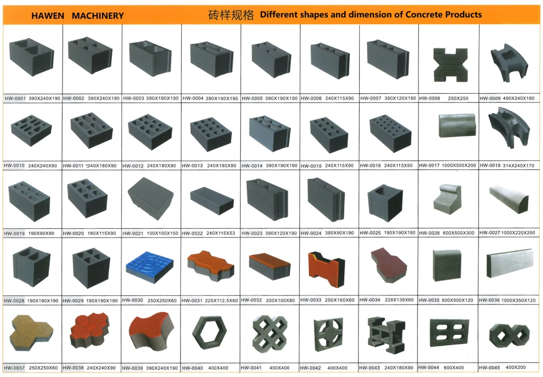 Automatic Retaining Block Brick Paver Block Concrete Brick Making Machine Construction Equipment