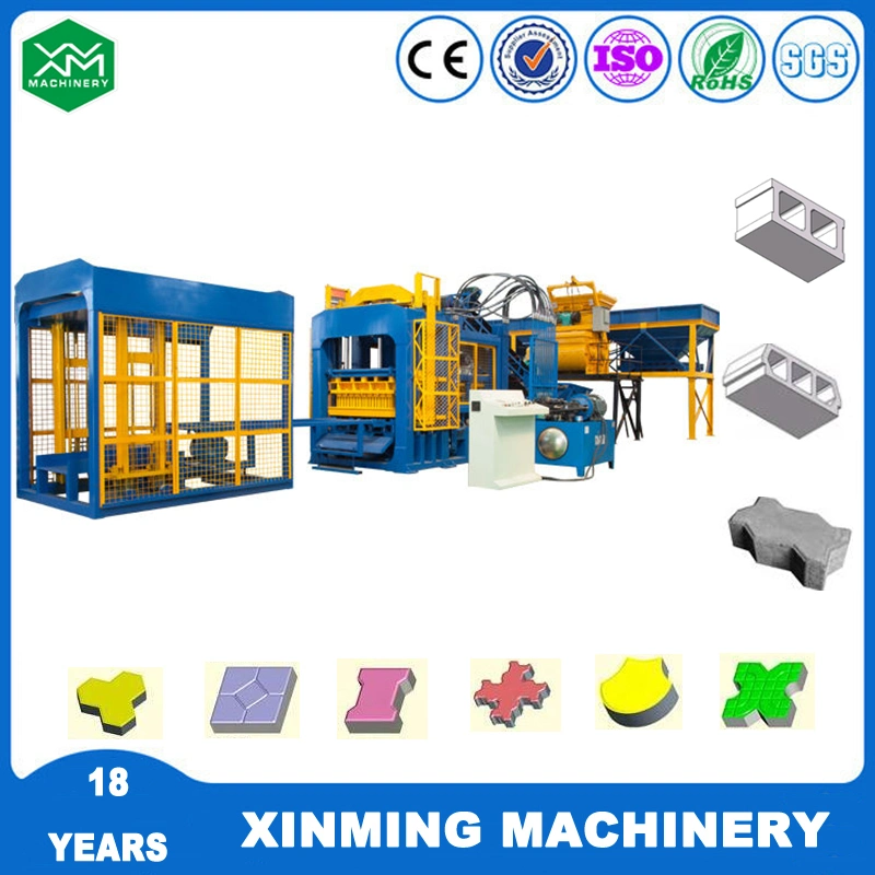 Widely-Used Xinming Qt10-15 Automatic Concrete Cement Hollow/ Solid Block Making Machine Pavering Block Machine