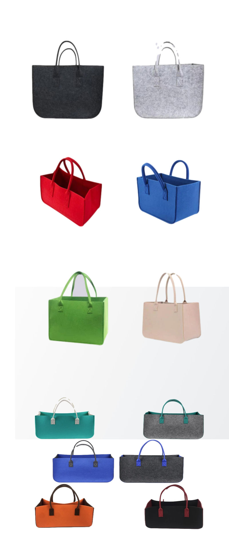 Wholesale Felt Bag Feltfelt Tote Bag Recycled Felt Bag Women Felt Tote Bag Women's Wool Felt Handbags
