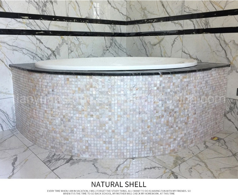 Mother of Pearl White Shell Mosaic Tiles for Wall Decoration&comma; Backsplash