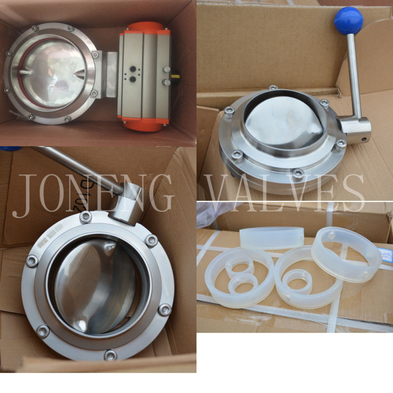 Stainless Steel Food Grade Butt Weld 10" Butterfly Valve (JN-BV1007)