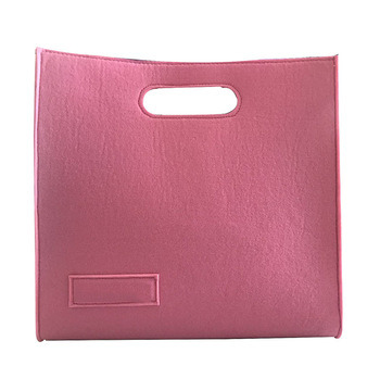 New Design Handmade Fashion Felt Shoulder Case Ladies Bag Women Handbag Felt Tote Bag with Leather Handle