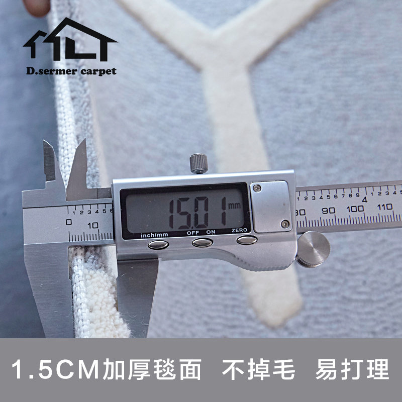Grey Color Floor Carpets Area Rugs Wool Carpet Luxury Bamboo