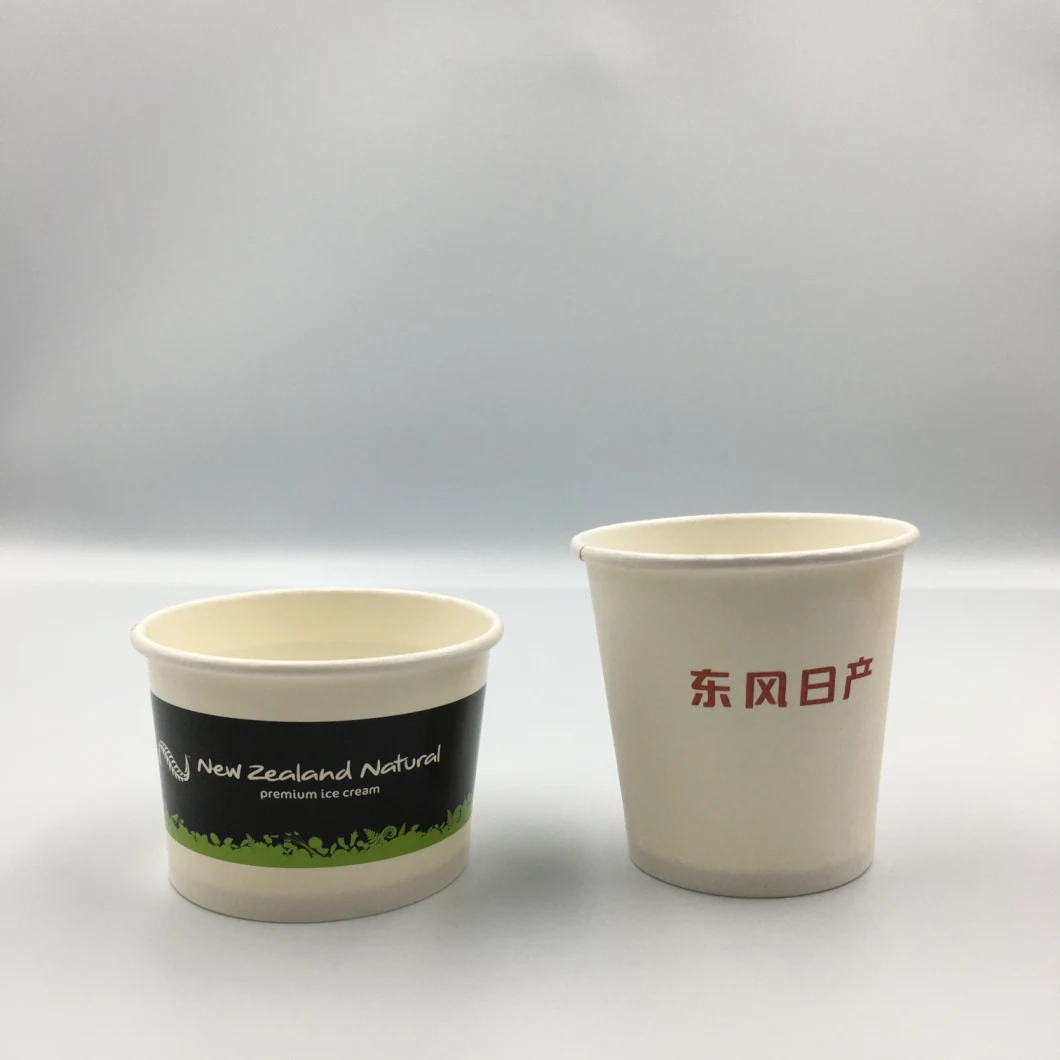 Eco Friendly Disposable Take Away Kraft Paper Cup, Soup Bowl with Lid, OEM Designs Disposable Biodegradable Hot Food Paper Bowl/Cup, Fast Food Bowl