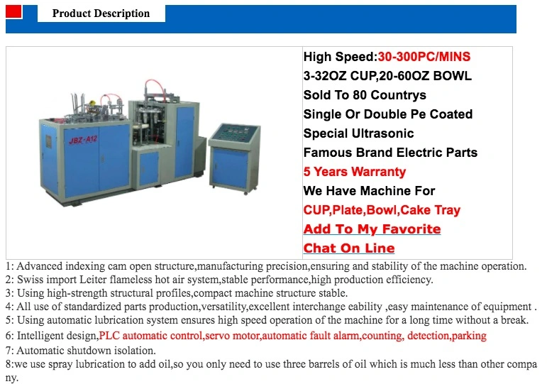 Tea Cup, Coffee Cup, Ice Cream Paper Cup Making Machine with Competitive Price