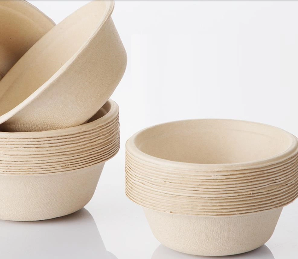 Eco-Friendly Compostable Biodegradable Disposable Paper Bowls 350ml