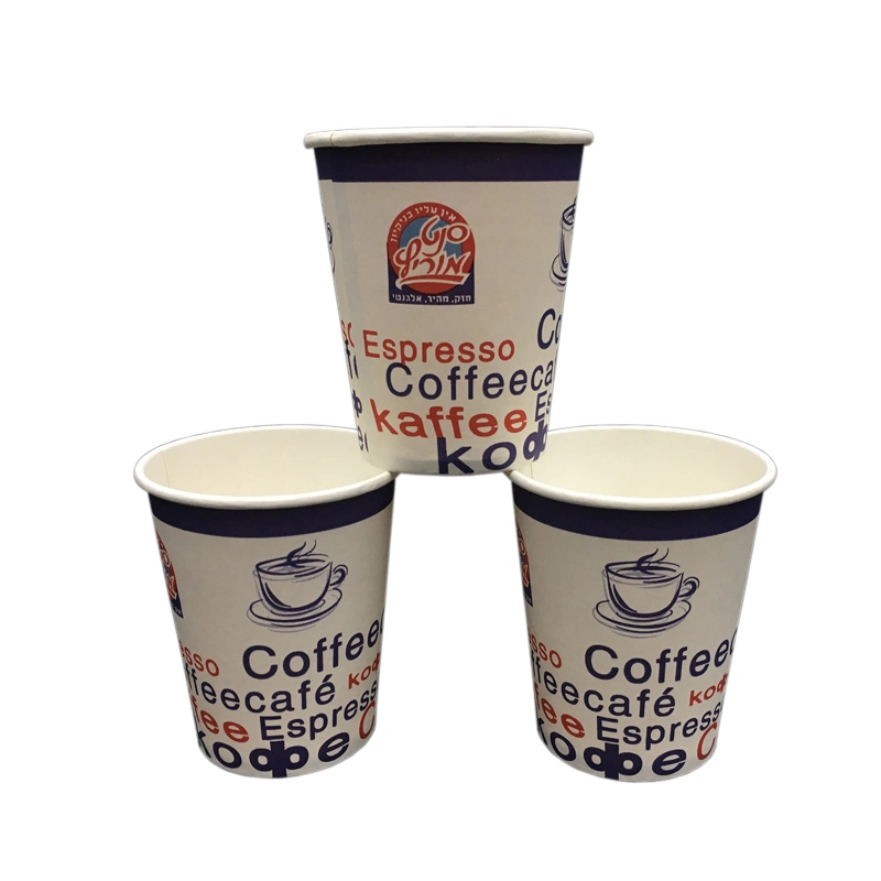 Takeaway Paper Cups 8oz Single Wall Hot Coffee Drinking Cups