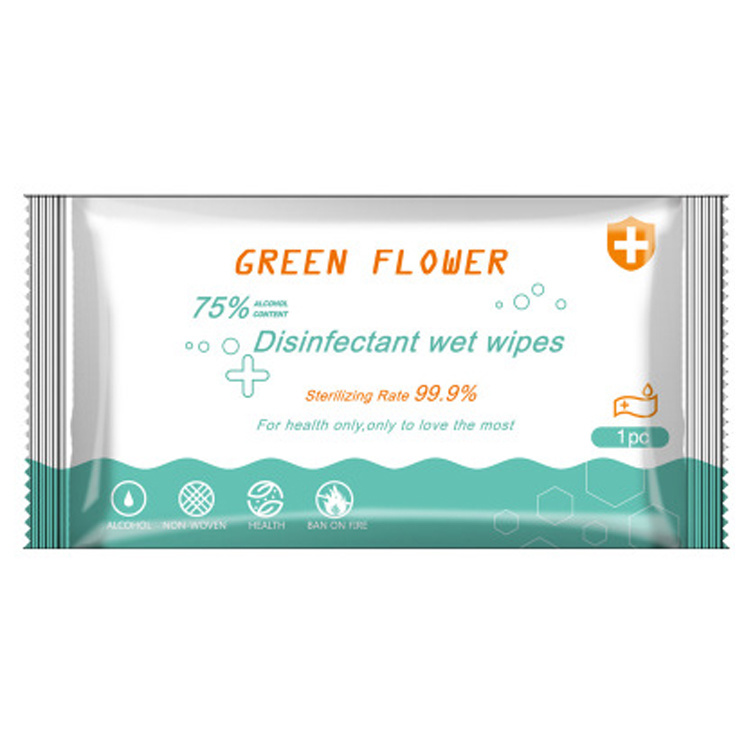 Portable 75%Alcohol Wet Wipes Multi-Purpose Anti Bacterial Wet Wipe