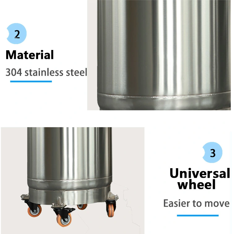 30L Small Stainless Steel Storage Tank Liquid Nitrogen Container Suppliers