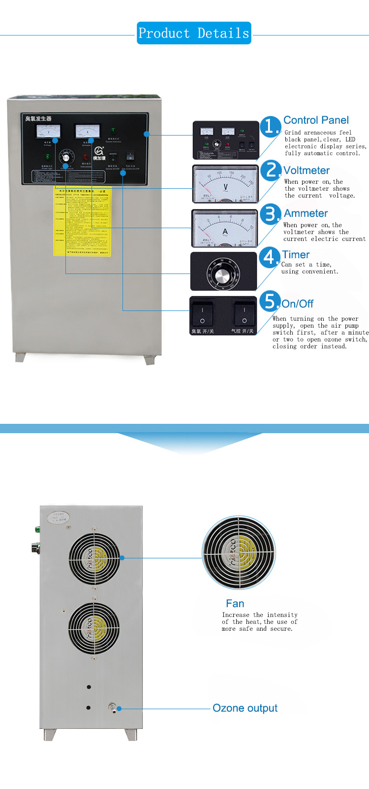 100g Ozone Generator Ozonated Water Generator for Agriculture Irrigation