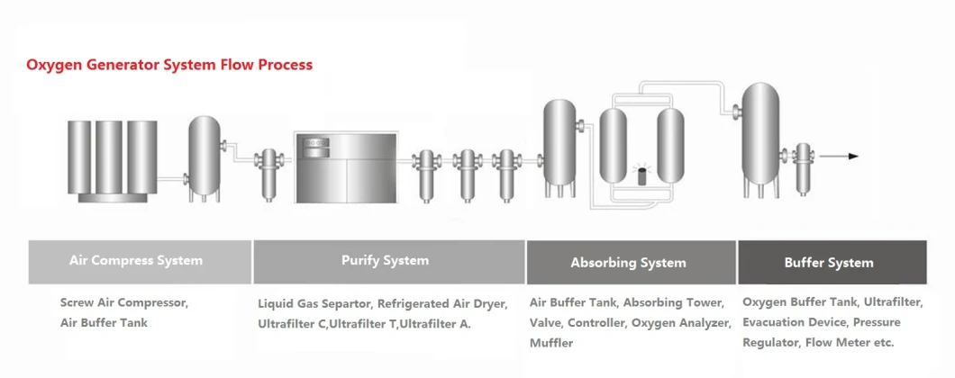 Top Quality (SGS/ ISO/ CE/ ASME) Stable Runing Oxygen Gas Generator