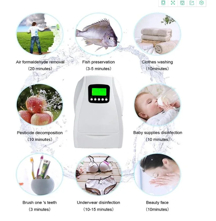 CE Portable Ozone Generator Air Purifier for Kitchen and Toilet Deodorization