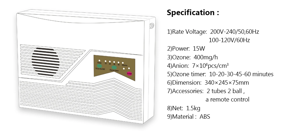 Hotsale Ozone Generator Air Water Purifier Ozone Sterilizer