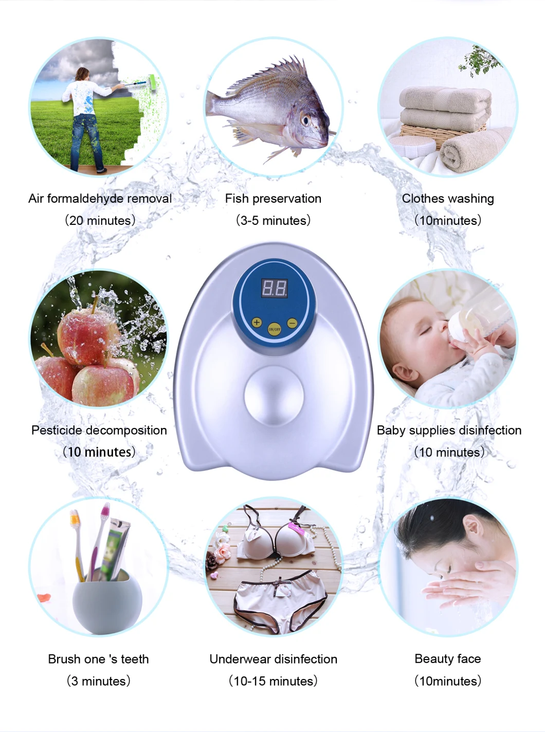 Water Ozone Purifier for Vegetable Fruit Ozone Generator