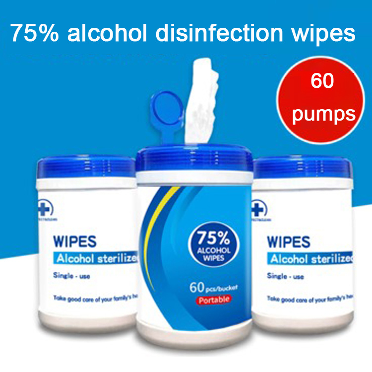 Portable 75%Alcohol Wet Wipes Multi-Purpose Anti Bacterial Wet Wipe