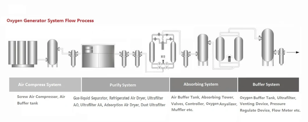 Top Quality (SGS/ ISO/ CE/ ASME) Stable Runing Oxygen Gas Generator