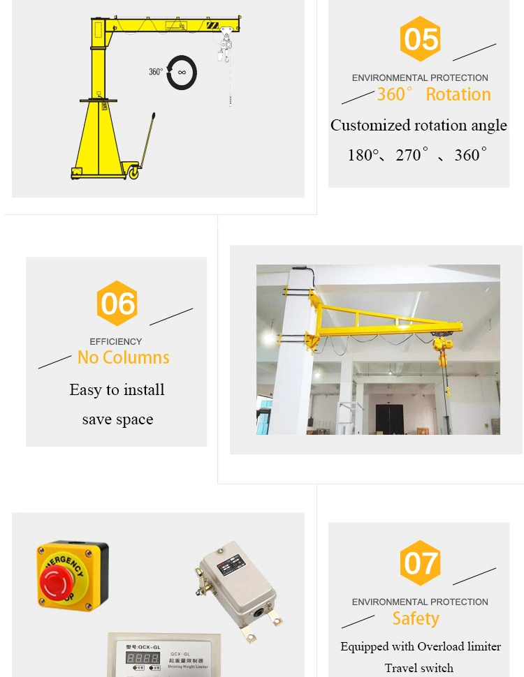 Good Price light 0.5ton Duty Crane Engine Jib Crane Nepal Price