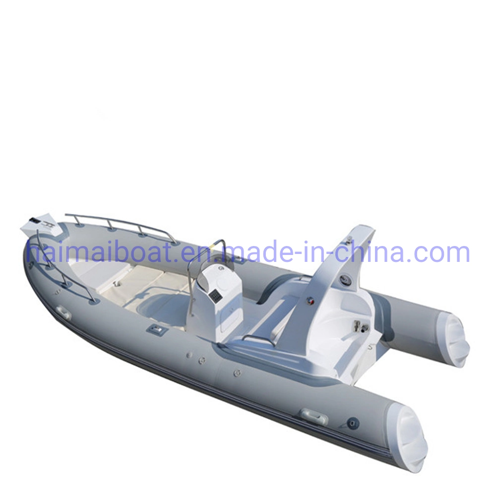 17feet 5.2m Fiberglass Hull Inflatable Boat Orca Hypalon PVC Inflatable Fishing Boat Coastwise Fishing Boat Cruiser Panga Boat Diving Boat Motor Boat Rib Boat