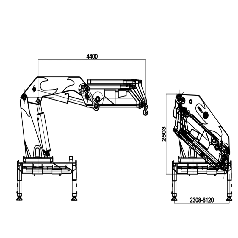 Factory price Construction machine 38 Ton Knuckle Boom Pickup Hydraulic Truck Cranes