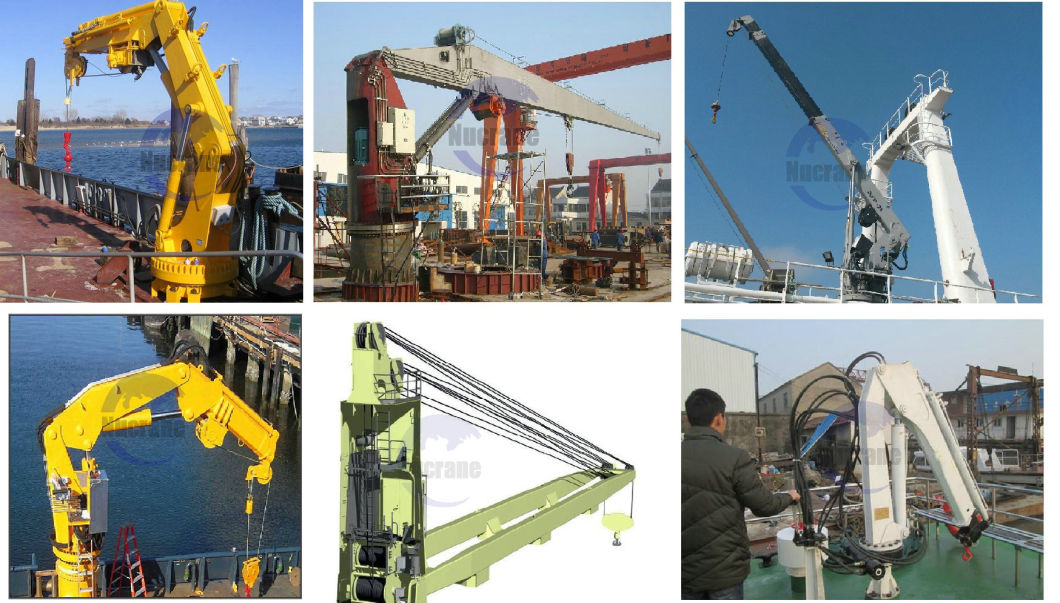 5t 20m Offshore Telescopic Boom Marine Deck Hydraulic Cranes