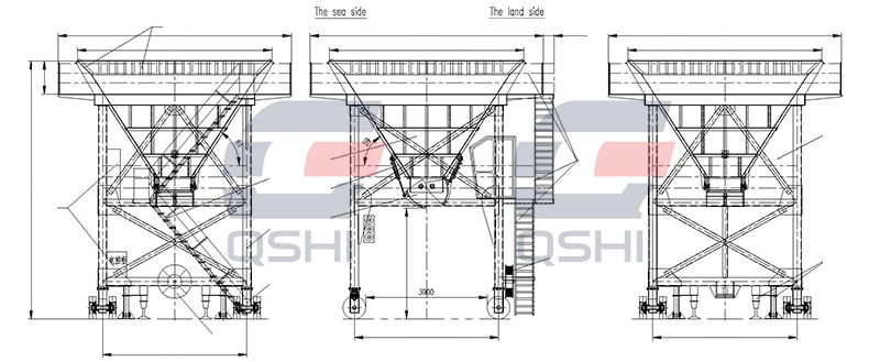 Port Rubber Tyre Movable Hopper for Handling Bulk Cargo