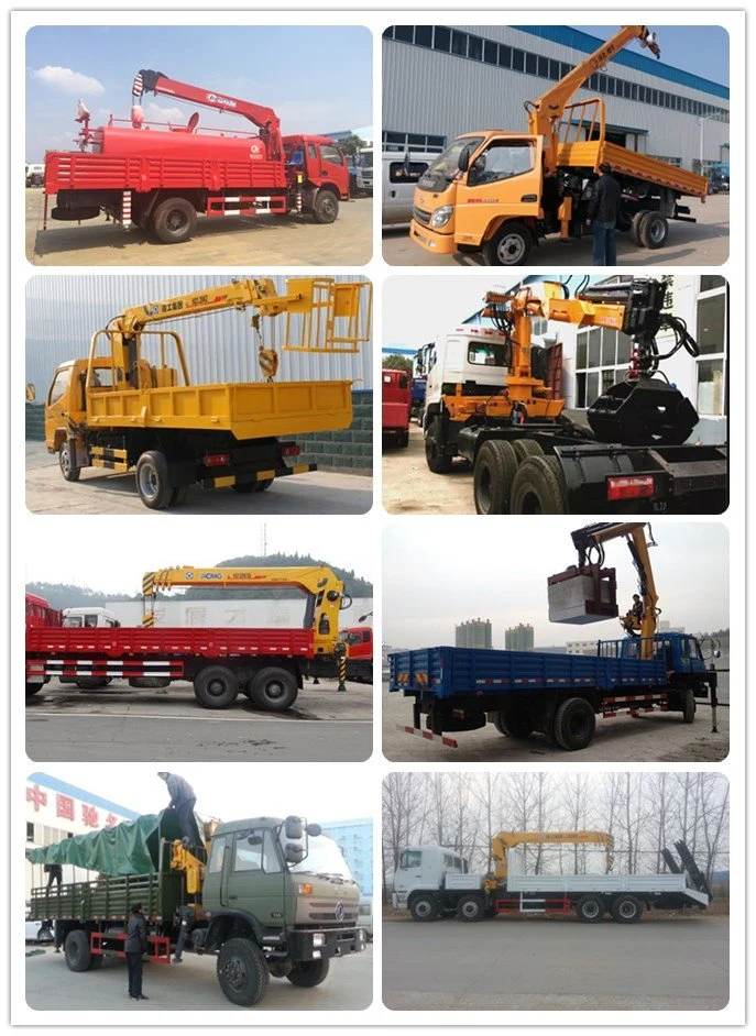 China FAW 5-10ton Lorry Truck Mounted Knuckle Crane