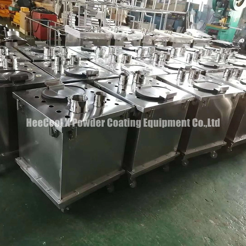 Powder Fluidizing Hopper for Gema Electrostatic Powder Coating Hopper Bucket Container Tank