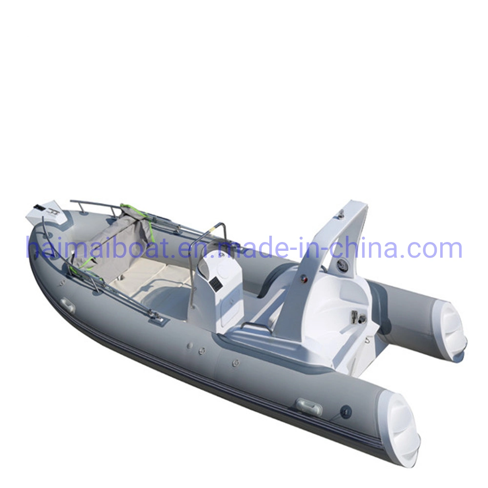 17feet 5.2m Fiberglass Hull Inflatable Boat Orca Hypalon PVC Inflatable Fishing Boat Coastwise Fishing Boat Cruiser Panga Boat Diving Boat Motor Boat Rib Boat