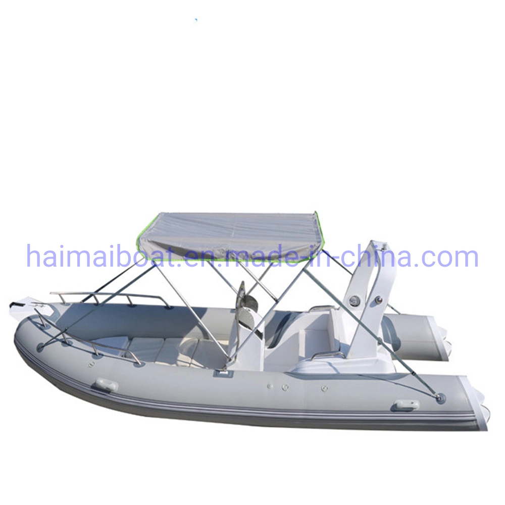 17feet 5.2m Fiberglass Hull Inflatable Boat Orca Hypalon PVC Inflatable Fishing Boat Coastwise Fishing Boat Cruiser Panga Boat Diving Boat Motor Boat Rib Boat