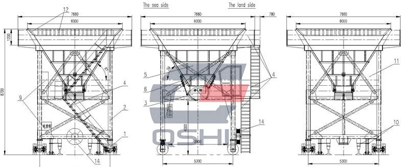 Moveable Dust-Proof Truck Loading Hopper for Handling Bulk Cargo at Port