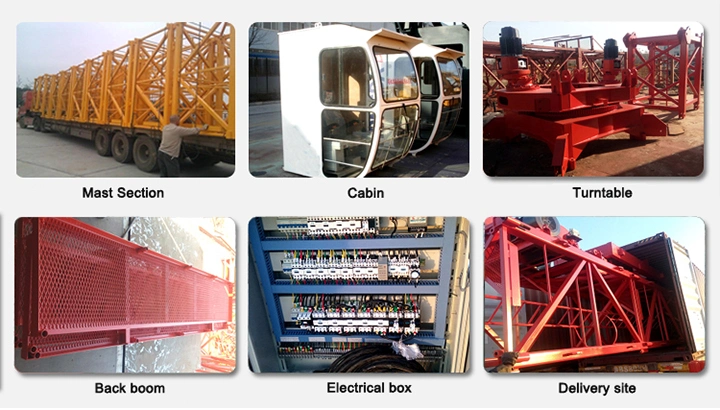 Construction Hoist Topkit 70m Jib Tower Cranes Same as Zoomlion for Sale