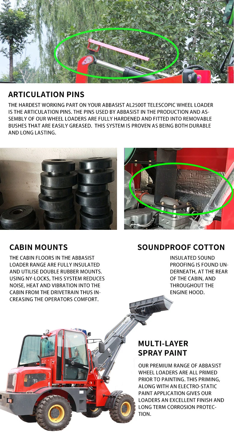 AL1600T Small wheel Loader Mini Loader Full Hydraulic Telescopic Loader for Sale