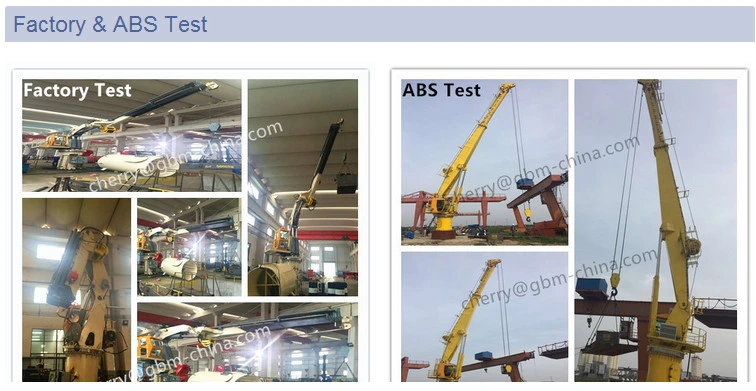 2.2t@22m Knuckle Telescopic Boom Marine Crane