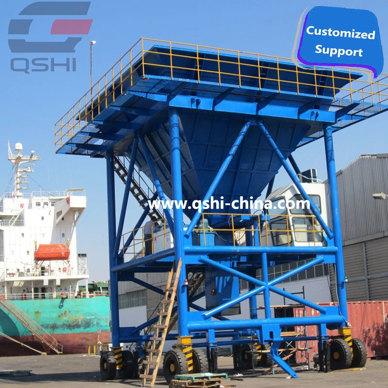 Hight Efficiency Port Mobile Wheels Bulk Cargo Hopper