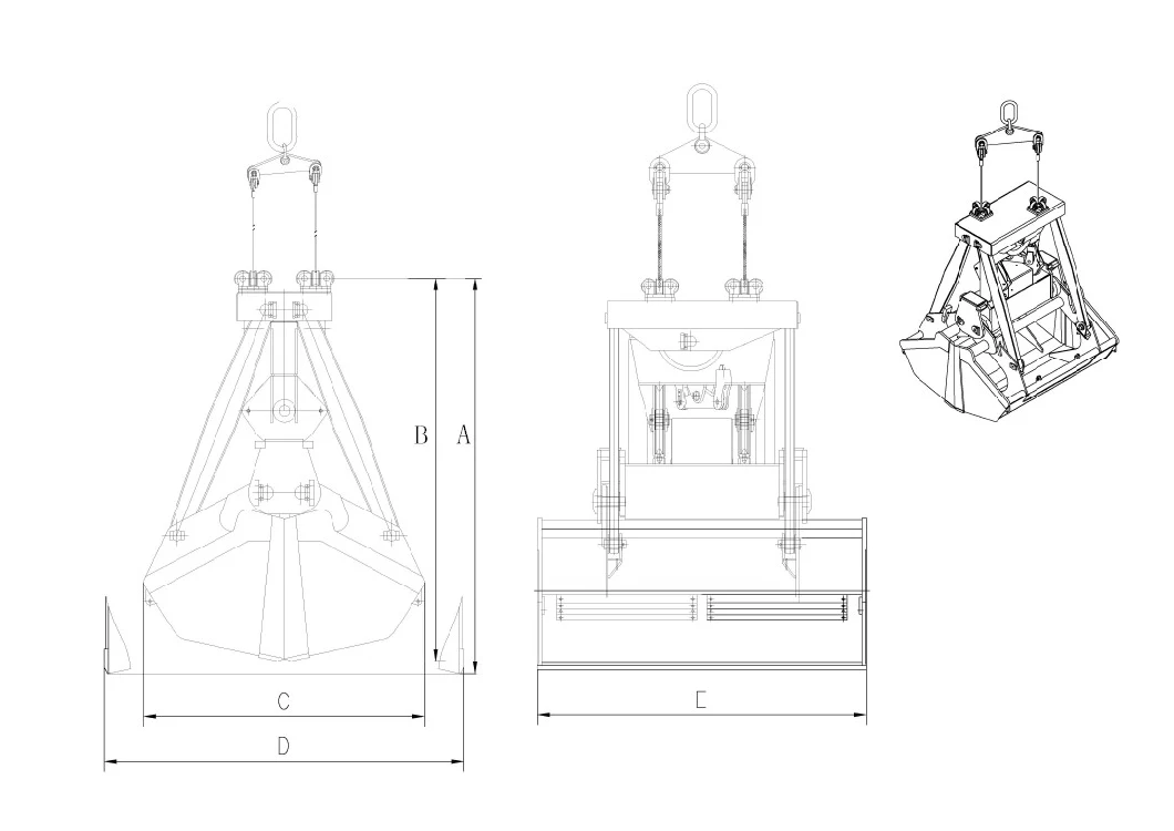 Remote Control Type Grab Bucket Used for Loading and Unloading Bulk Cargo