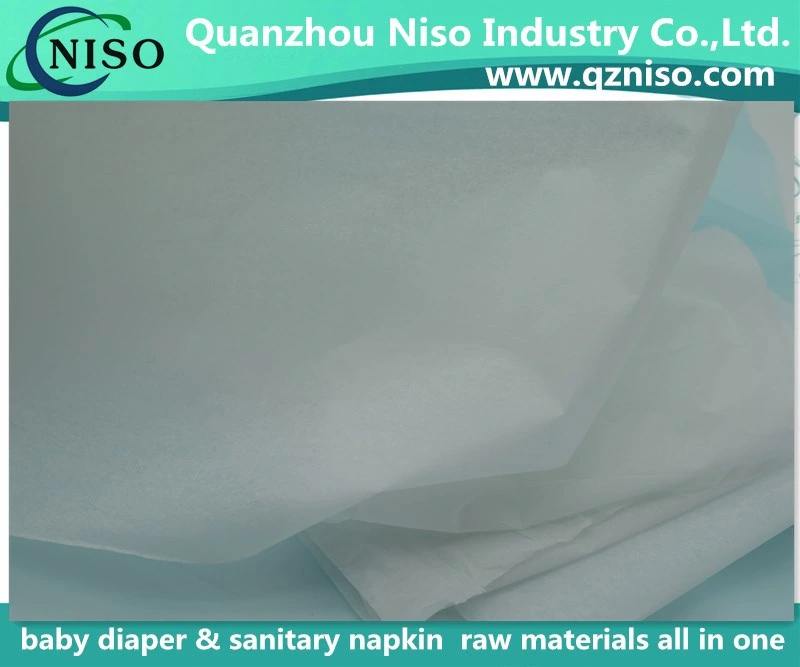 Strong Absorbency Tissue Paper for Diaper/Sanitary Napkin/Under Pad (LSWSZ8578)