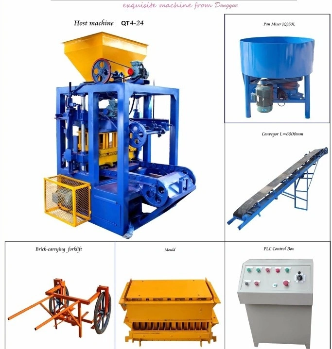 Manual Solid Brick Making Machines Qt4-24 Concrete Block Making Machine Price Brick Making Machine Small