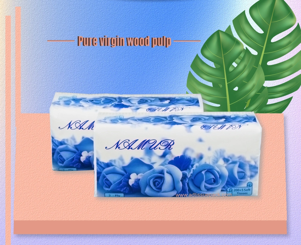 OEM Branding Design 100 Sheets Ultra Soft Facial Tissue Car Tissue Paper Natural Wood Pulp