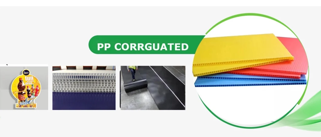 Twin Wall Corrugated Plastic Sheet Coroplast PP Hollow Sheet Fluted Corflute Board