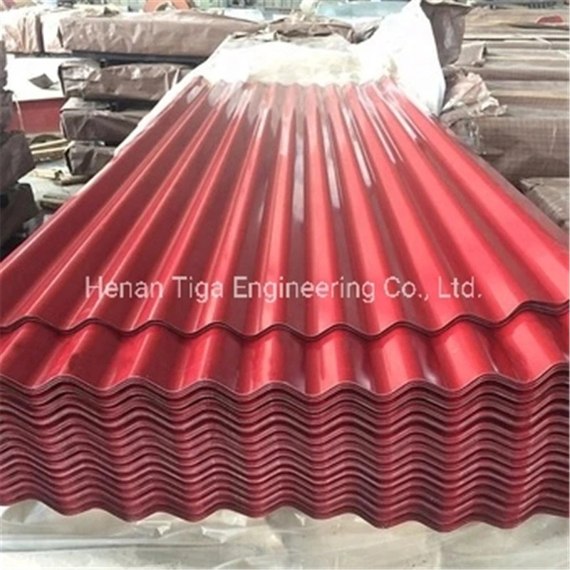 Embossed Corrugated Color Coated Galvanized Steel Sheeting PPGI Roof Tile