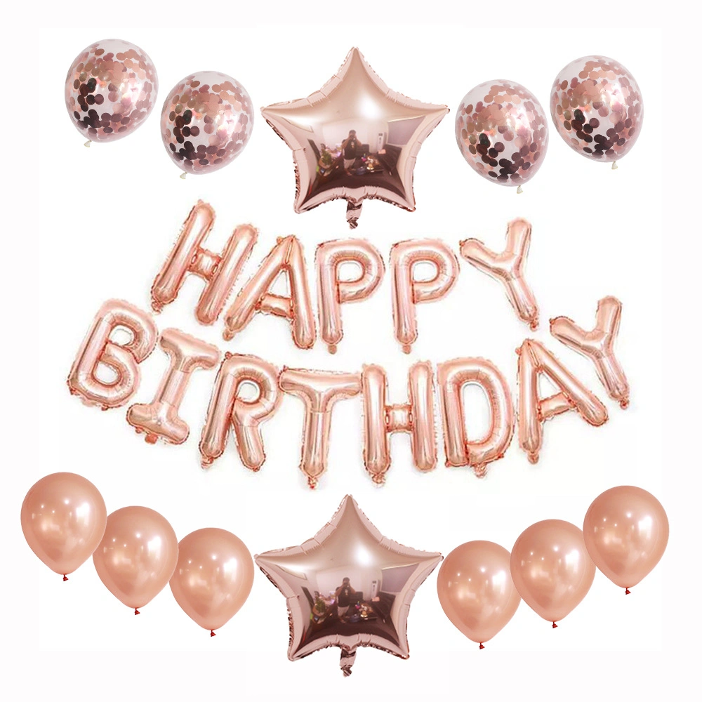 16 Inches Happy Birthday Letter Set Party Decoration Aluminum Film Balloon for Birthday Party Decoration