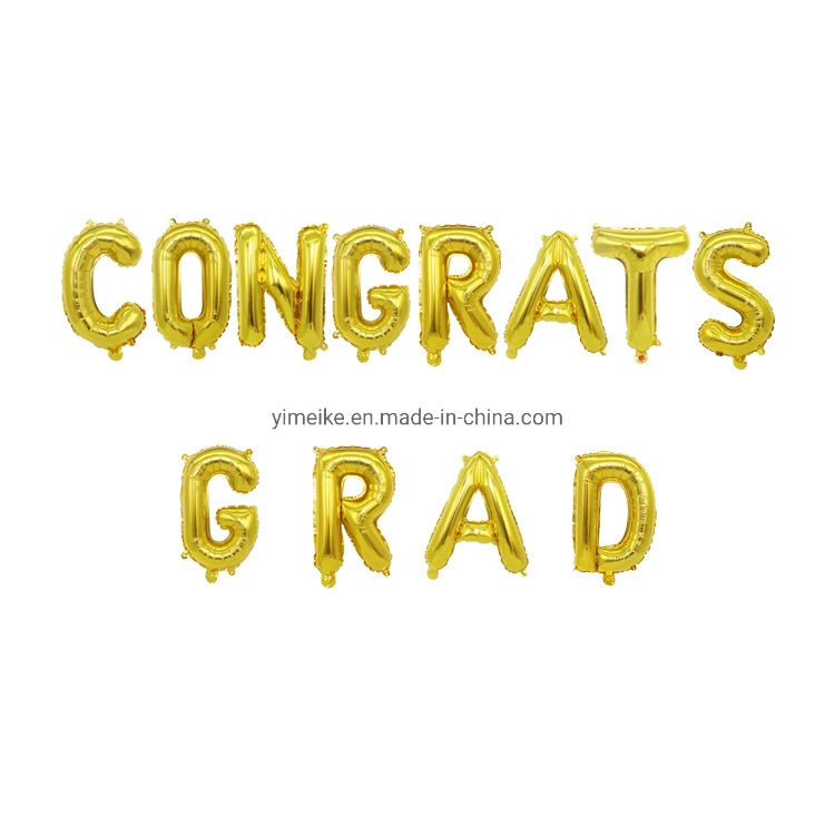 Decorate The Congrats Grad Aluminum Foil Balloon Set for Graduation Party