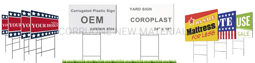 Coroplast/Corflute/Corrugated Plastic/PP Sign for Advertising, Election, Display, Warning, Traffic and Real Estate