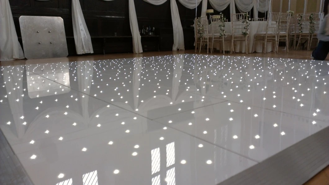 Black Portable Dance Floor LED Dancing Floor DJ Lighting Twinkling LED Starlit Dance Floor