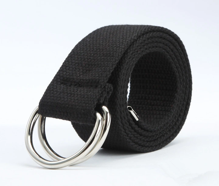 Mens & Womens Canvas Belt with Black D-Ring 1 1/2