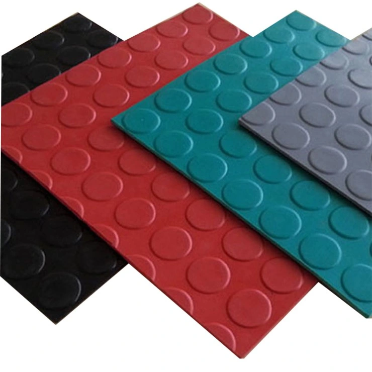 DOT Round Circular Stud Anti-Slip Rubber Floor Mat /Sheet/Tile/Plate Manufacturer