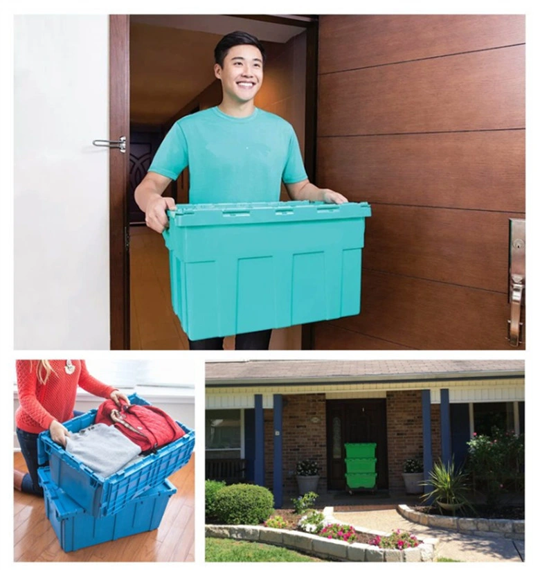 New PP Industrial Storage Stackable Turnover Boxes Bins Plastic Storage Bins Tote Box