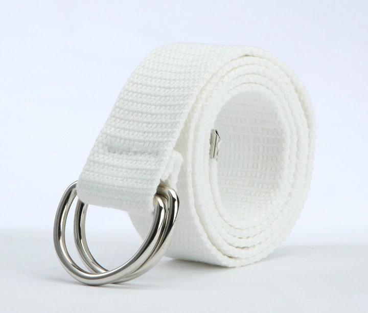 Mens & Womens Canvas Belt with Black D-Ring 1 1/2