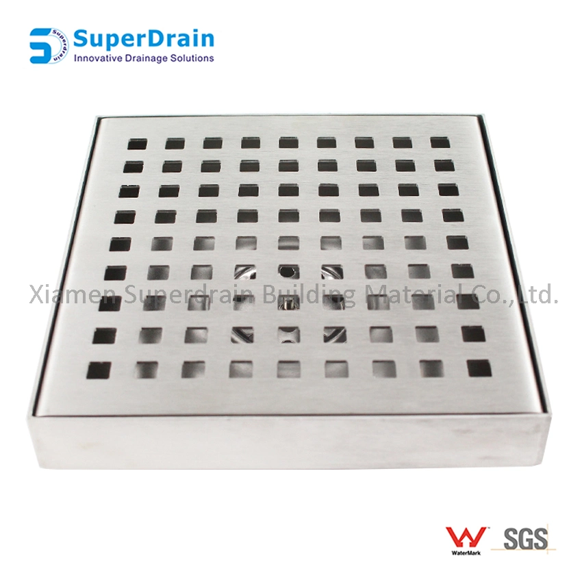 Black Cupc Square Drain Bathroom Drain Floor Stainless Steel 304/316 Floor Drain