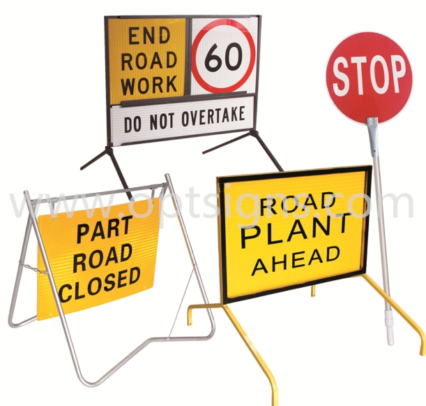 19 Aus Traffic Safety Multi Message Frame Corflute Reflective Road Construction Signs